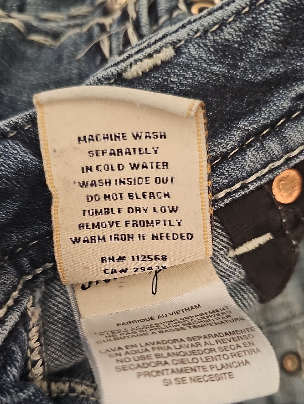 Miss Me Women’s Blue Washed Denim Jeans Size 27 - Picture 5 of 10
